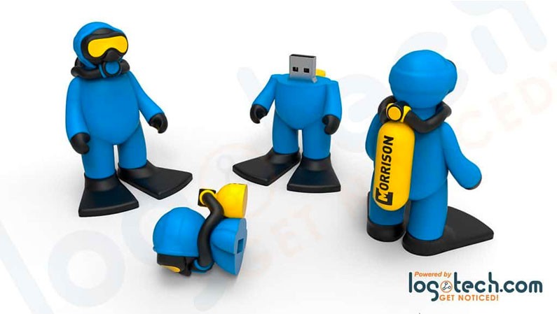 Scuba Diver USB Flash Drive