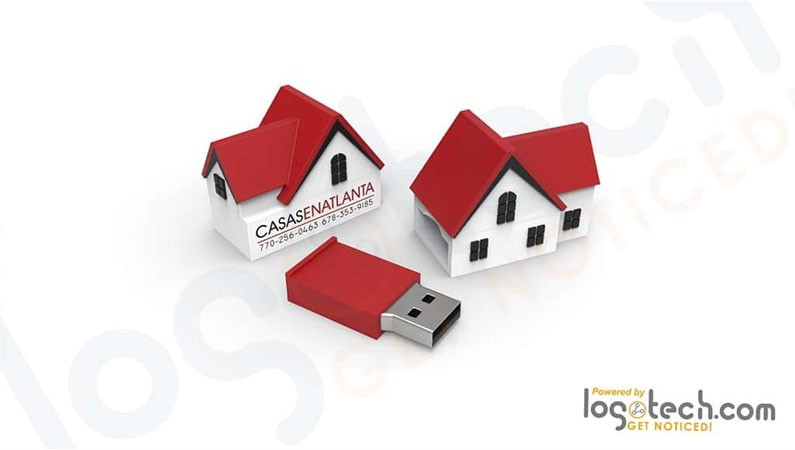 Custom 3D House USB Flash Drive