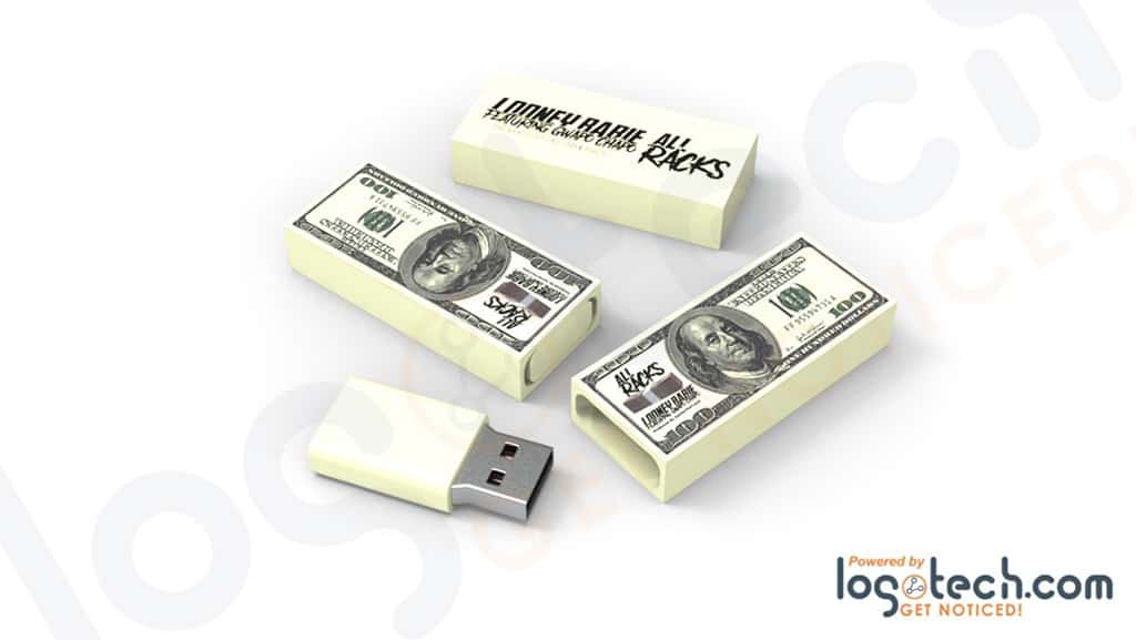 Stacked $100 Dollar Bills USB Flash Drive