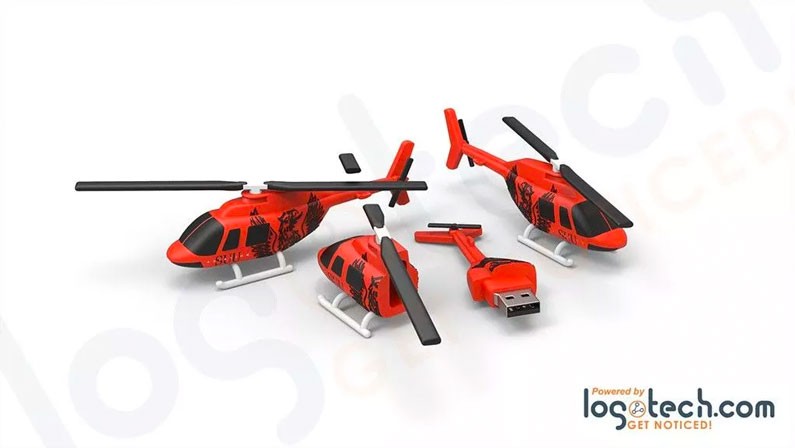 Custom Helicopter USB Flash Drive