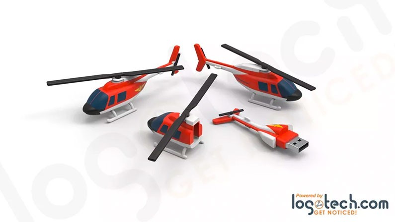 Custom Helicopter USB Flash Drive