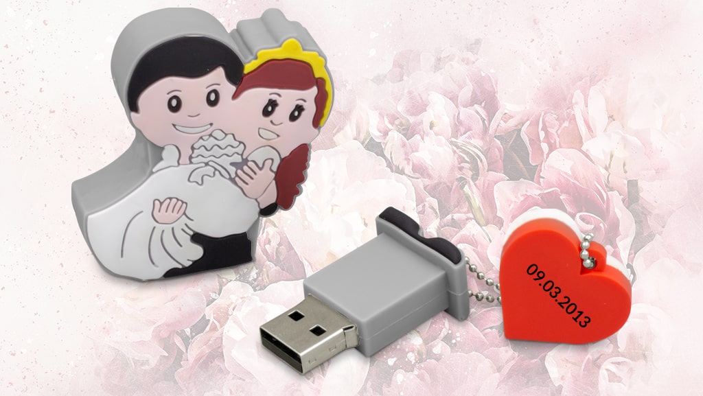 Wedding Themed USB Flash Drives by Logotech.com